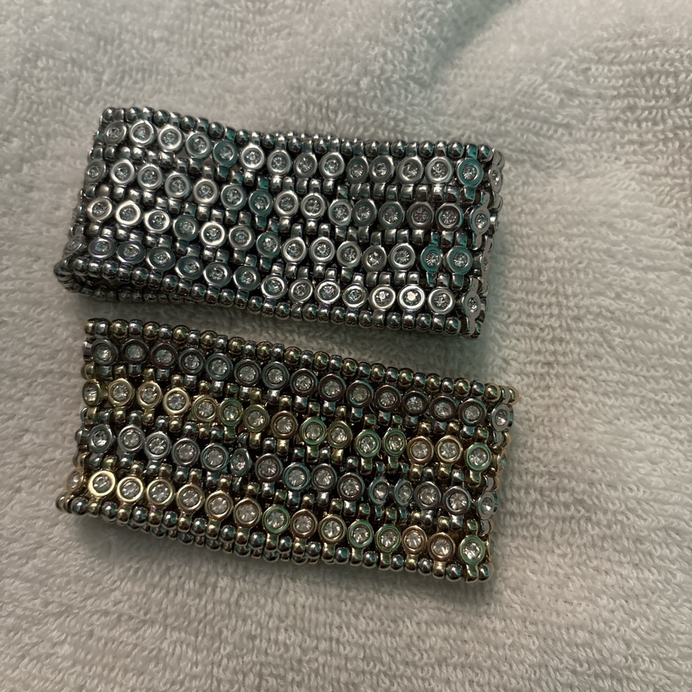 Silver and Gold Beaded Bracelets
